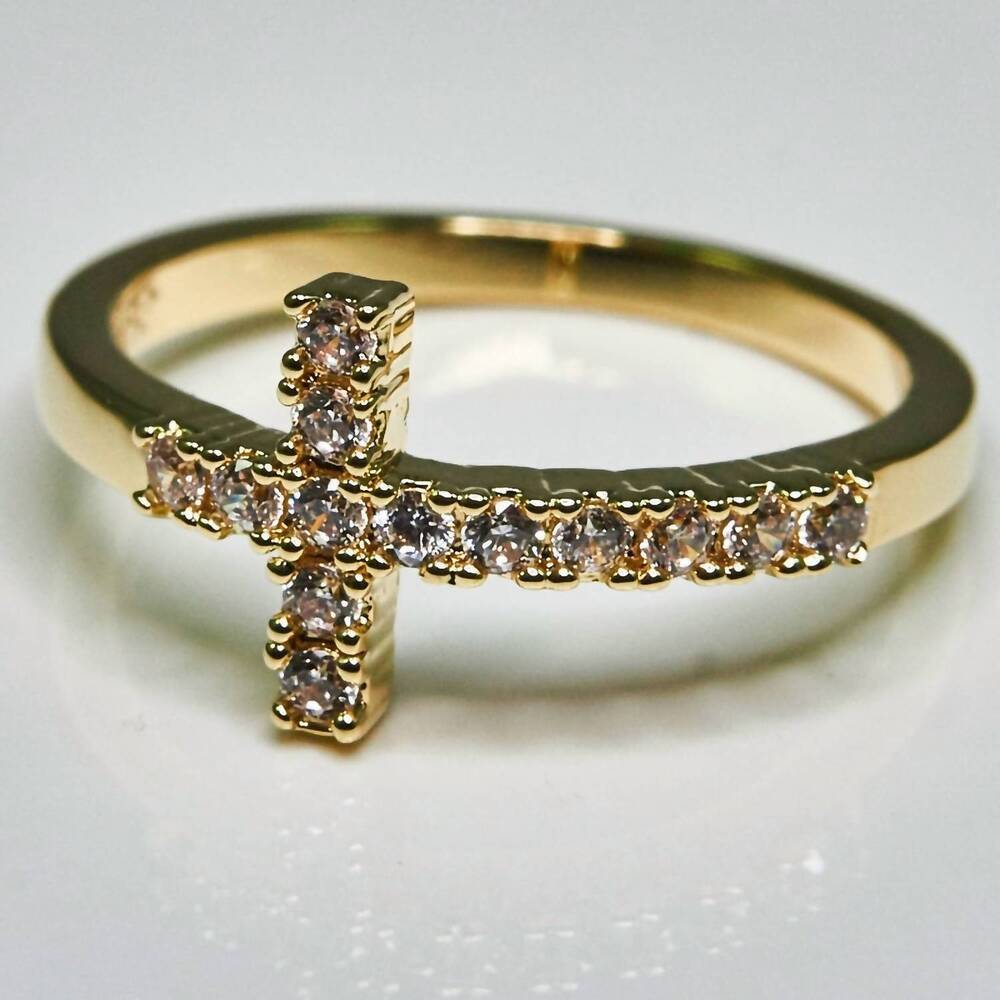 NEW FAIRE cross ring in gold